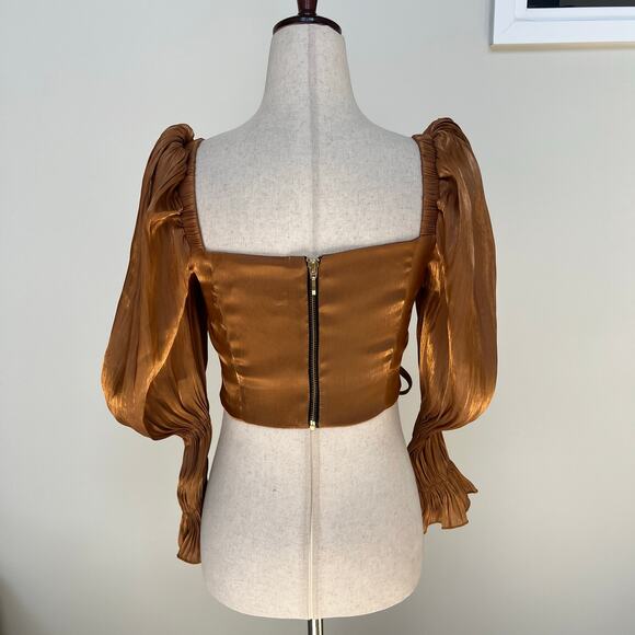 ELAN STUDIO Women's Dalgona Chiffon Dream Top Size M - Picture 4 of 8